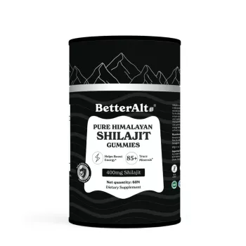 Better Alt Pure Himalayan Shilajit Gummies, Jeleuri De Shilajit Din Himalaya, 60 Jeleuri