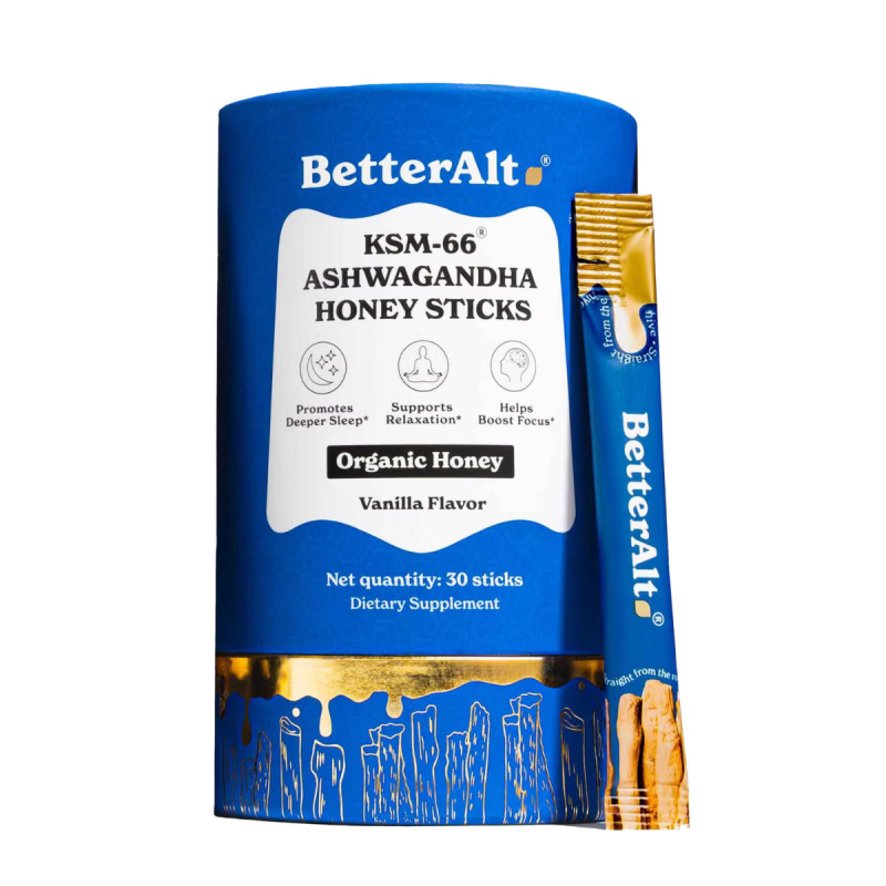 Better Alt Ksm-66 Ashwagandha Honey Sticks, Pliculete De Ashwagandha Si Miere, 30 Pliculete