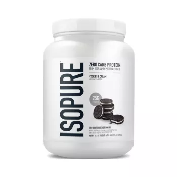 Isopure Zero Carb Protein Powder, Proteina Izolata Din Zer, Cu Aroma De Biscuiti Si Crema, 465 G