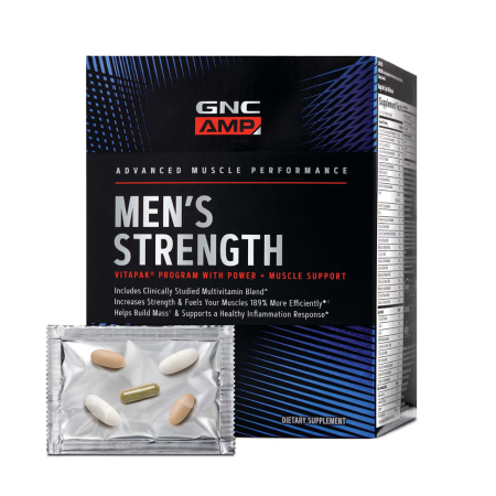Gnc Amp Men's Strength Vitapak Program, Formula Pentru Cresterea Masei Musculare,  30 Pachete