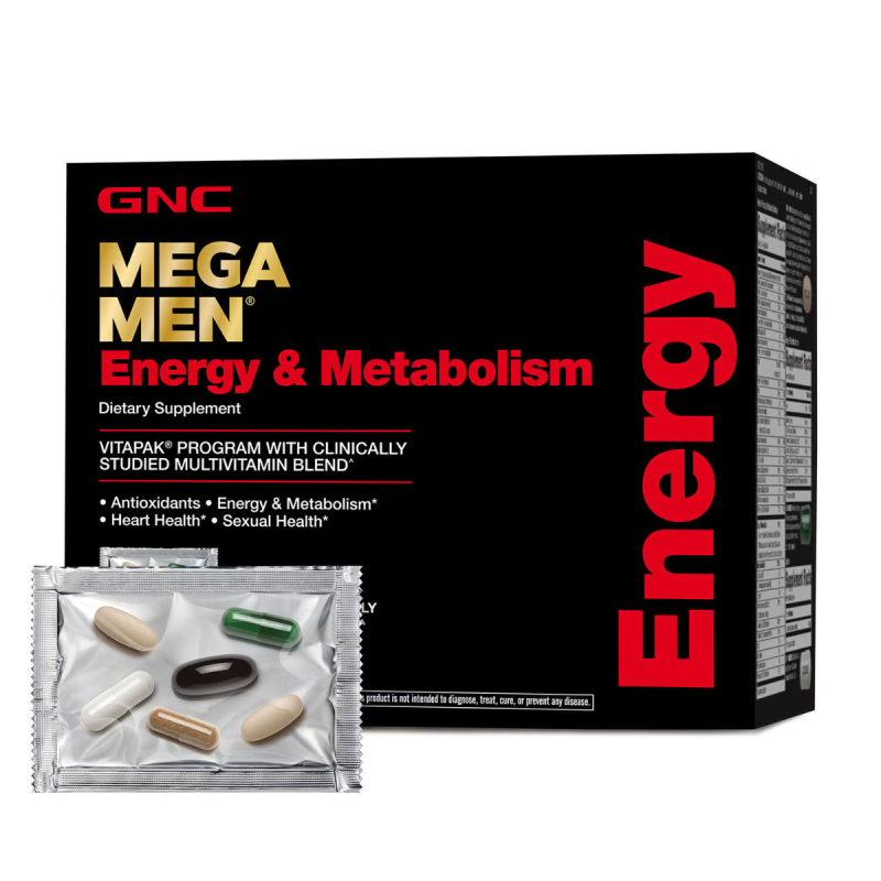 Complex de multivitamine pentru barbati, energie si metabolism (30 pliculete), GNC Live Well