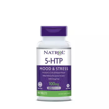 Natrol 5-htp 100 Mg Mood &stress, Eliberare Prelungita, Sprijin Natural Pentru Relaxare Si Somn, 45 Tb