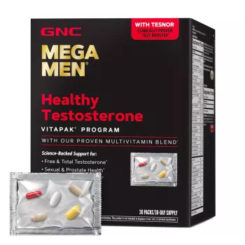 Gnc Mega Men Healthy Testosterone Vitapak Program, Complex De Suplimente Pentru Sustinerea Testosteronului, 30 Pachetele