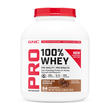Pro performance 100% whey, proteina din zer cu aroma de ciocolata, testata antidoping (2112 g), GNC Live Well
