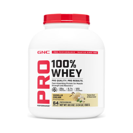 Gnc Pro Performance 100% Whey, Proteina Din Zer Cu Aroma De Vanilie, Testata Antidoping, 1969 G