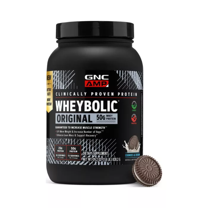 Gnc Amp New Wheybolic, Proteina Din Zer, Studiata Clinic, Cu Aroma De Biscuiti Cu Crema, 828,2 G