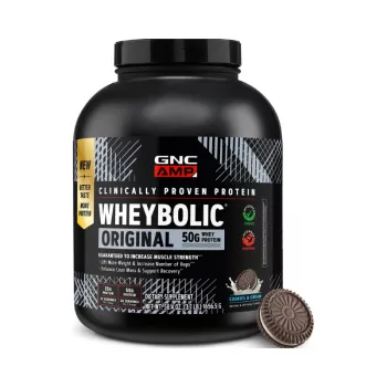 Gnc Amp New Wheybolic, Proteina Din Zer, Studiata Clinic, Cu Aroma De Biscuiti Cu Crema, 1656,5 G