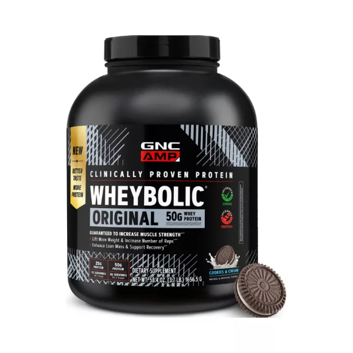 Gnc Amp New Wheybolic, Proteina Din Zer, Studiata Clinic, Cu Aroma De Biscuiti Cu Crema, 1656,5 G
