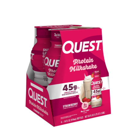 Quest Protein Milkshake Rtd, Milkshake Proteic Cu Aroma De Capsuni, 414 Ml