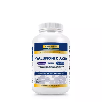 Nature's Lab Hyaluronic Acid With Biocell Collagen And Msm, Formula Pentru Sustinerea Pielii Si Confortul Articular, 120 Cps