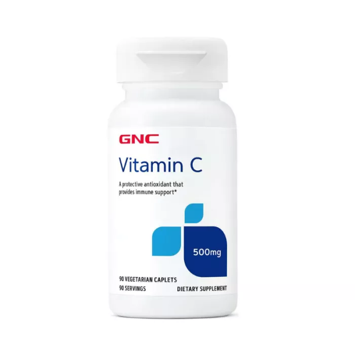 Gnc Vitamin C 500 Mg, Vitamina C, Protectie Antioxidanta Si Suport Zilnic Pentru Imunitate, 90 Tb
