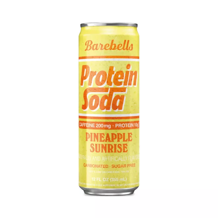 Barebells Protein Soda With Pineapple Flavor, Bautura Proteica Carbogazoasa Cu Aroma De Ananas, 355 Ml