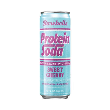 Barebells Protein Soda With Cherry Flavor, Bautura Proteica Carbogazoasa Cu Aroma De Cirese, 355 Ml