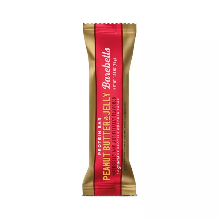 Barebells Protein Bar With Peanut Butter & Jelly Flavor, Baton Proteic Cu Aroma De Unt De Arahide Si Jeleu Fructat, 55 G