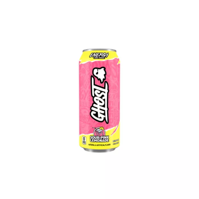 Ghost Energy Drink With Sour Pink Lemonade Flavor, Bautura Energizanta Cu Aroma De Limonada, 473 Ml