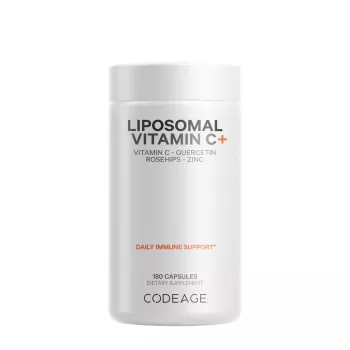 Codeage Liposomal Vitamin C, Vitamina C Liposomala - Formula Avansata Pentru Absorbtie Superioara, 180 Cps