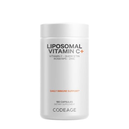 Codeage Liposomal Vitamin C, Vitamina C Liposomala - Formula Avansata Pentru Absorbtie Superioara, 180 Cps