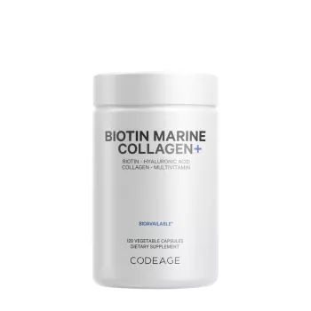 Codeage Biotin Marine Collagen+formula Completa Cu Colagen Marin Si Acid Hyaluronic, 120 Cps
