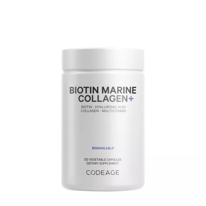 Codeage Biotin Marine Collagen+formula Completa Cu Colagen Marin Si Acid Hyaluronic, 120 Cps Codeage Biotin Marine Collagen+formula Completa Cu Colagen Marin Si Acid Hyaluronic, 120 Cps