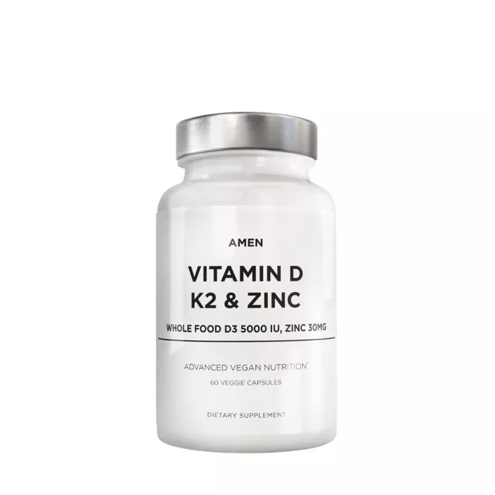 Codeage Amen Vitamin D - K2 & Zinc - Vitamin D3, Formula Pentru Imunitate, Oase Puternice Si Protectie Cardiovasculara, 60 Cps Codeage Amen Vitamin D - K2 & Zinc - Vitamin D3, Formula Pentru Imunitate, Oase Puternice Si Protectie Cardiovasculara, 60 Cps