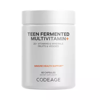 Codeage Teen Fermented Vegan Multivitamin, Multivitamine Vegane Fermentate Pentru Adolescenti, 60 Cps