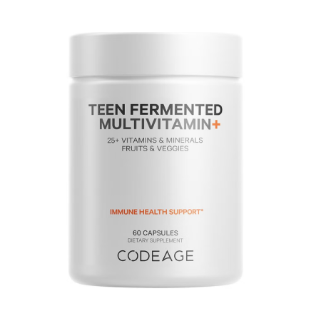 Codeage Teen Fermented Vegan Multivitamin, Multivitamine Vegane Fermentate Pentru Adolescenti, 60 Cps