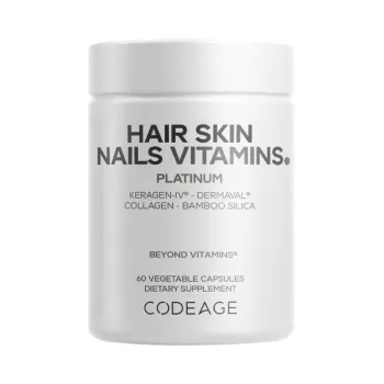 Codeage Hair Skin Nails Vitamins Platinum, Vitamine Pentru Par, Piele Si Unghii, 60 Cps