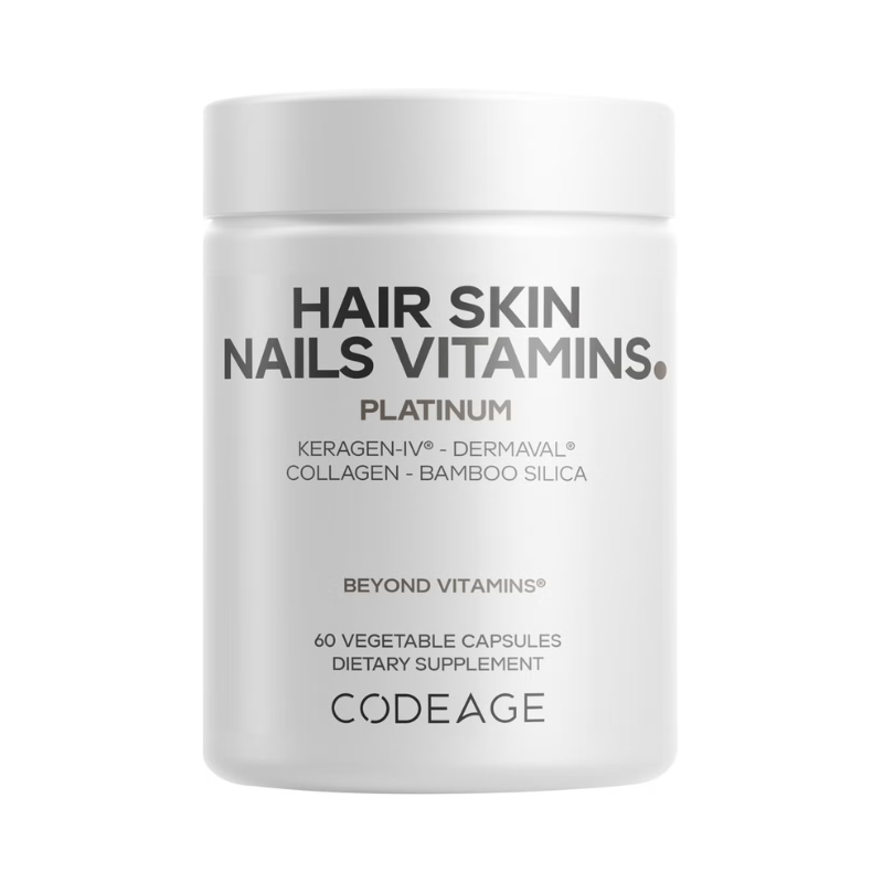 Codeage Hair Skin Nails Vitamins Platinum, Vitamine Pentru Par, Piele Si Unghii, 60 Cps