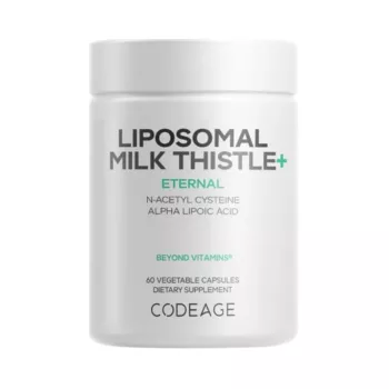 Codeage Liposomal Milk Thistle+, Formula Botanica Premium Cu Silimarina, Nac Si Antioxidanti Activi, 60 Cps