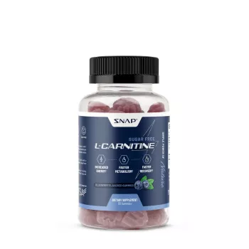 Snap Supplements L-carnitine Gummies With Blueberry Flavour, L-carnitina Jeleuri Cu Aroma De Afine, 60 Jeleuri