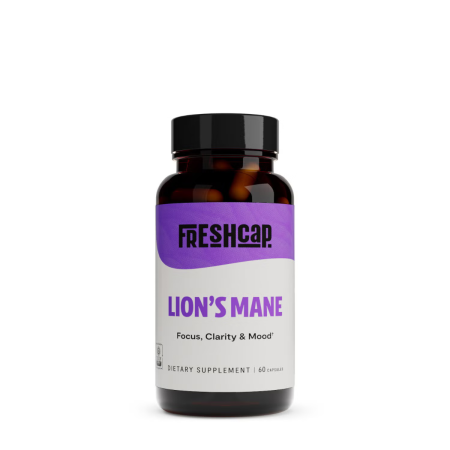 Freshcap Lion's Mane Mushroom, Ciuperca Coama Leului Pentru Claritate Mentala, Focus Si Sustinere Cognitiva, 1000 Mg, 60 Cps