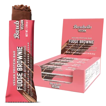 Barebells Vegan Protein Bar, Baton Proteic Vegan Cu Aroma Fudge Brownie, 55 G