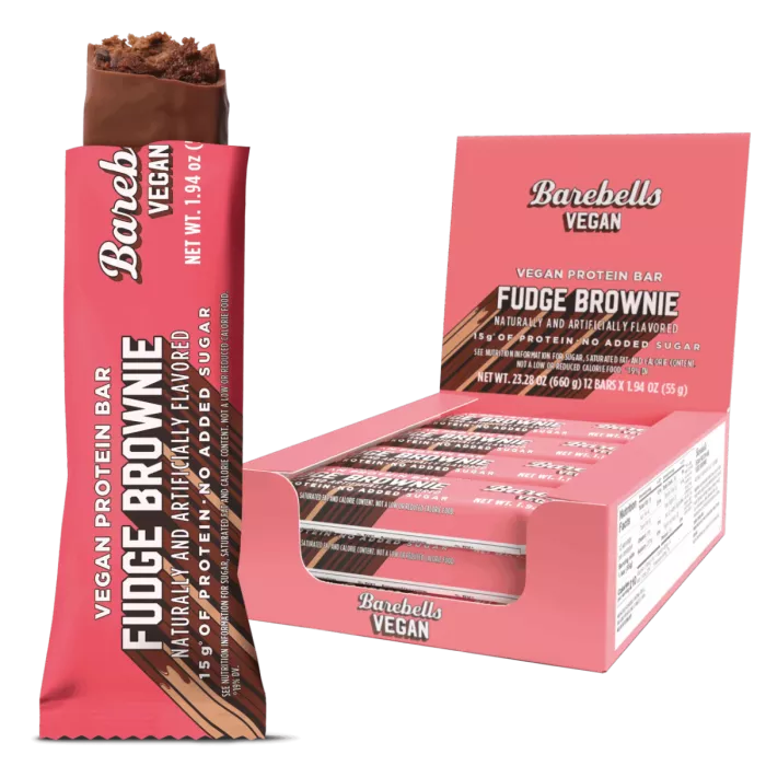 Barebells Vegan Protein Bar, Baton Proteic Vegan Cu Aroma Fudge Brownie, 55 G