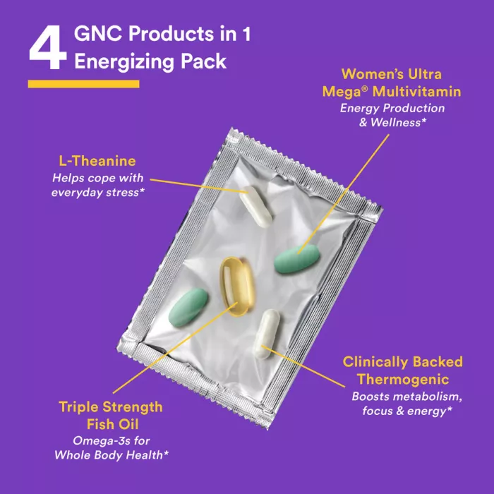 Gnc Women's Vitapak Program Energy And Metabolism, Complex De Multivitamine Pentru Femei, Energie Si Metabolism, 30 Pachetele