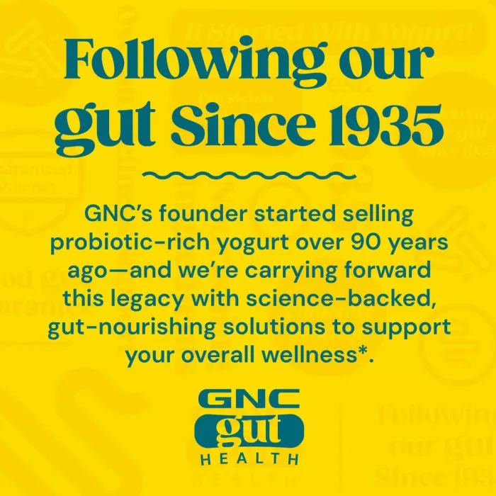 Gnc Gut Health Daily Synbiotic, Formula Studiata Clinic, 10 Miliarde Ufc Culturi Vii, Pentru Digestie Si Microbiom Cu Probiotice Si Prebiotice, 30 Cps