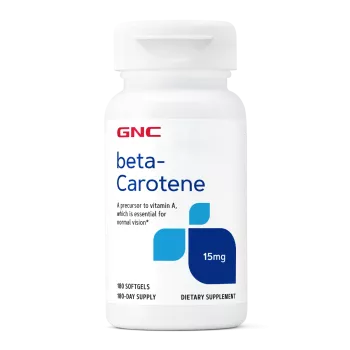 Gnc Beta-caroten 15 Mg, Antioxidant Pentru Piele Si Vedere, 180 Cps
