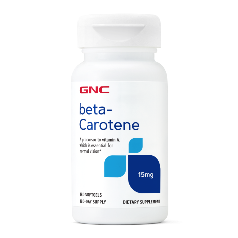 Gnc Beta-caroten 15 Mg, Antioxidant Pentru Piele Si Vedere, 180 Cps