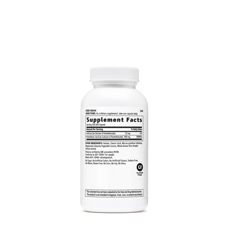 Acid pantotenic 500 mg (100 cps), GNC Live Well