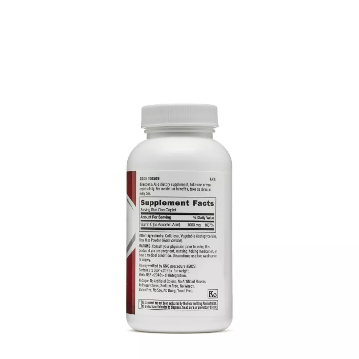 Gnc Vitamina C 1000 Cu Macese, 100 Tb Gnc Vitamina C 1000 Cu Macese, 100 Tb