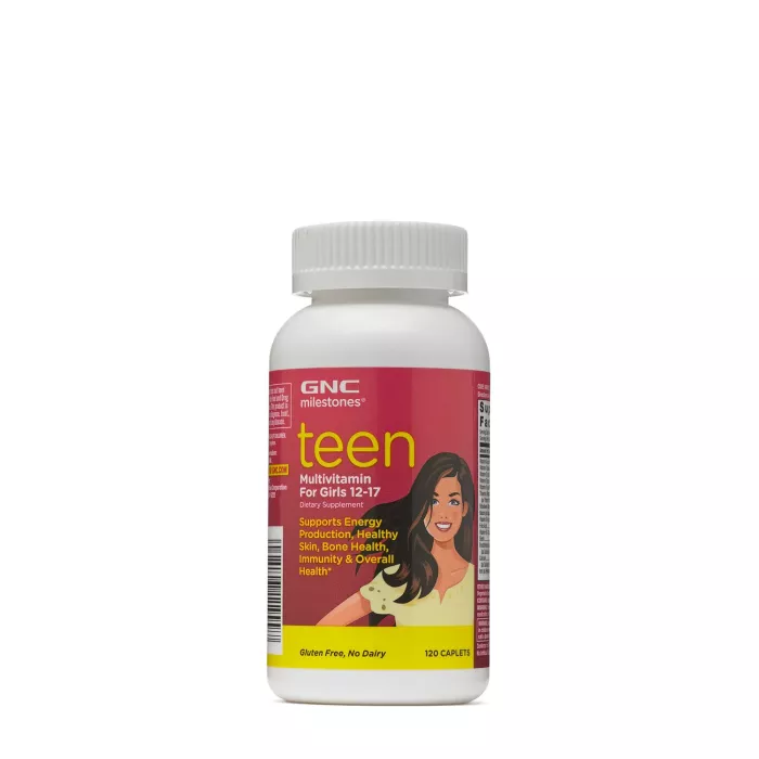 Gnc Milestones Teen Multivitamin For Girls, Multivitamine Pentru Fete 12-17 Ani, 120 Tb Gnc Milestones Teen Multivitamin For Girls, Multivitamine Pentru Fete 12-17 Ani, 120 Tb