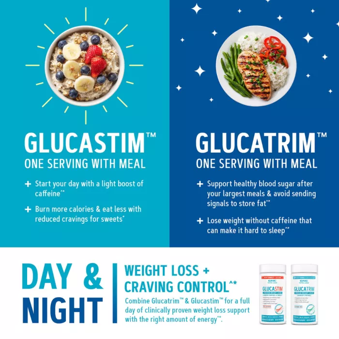 Gnc Total Lean Glucastim Formula Avansata Pentru Slabit Cu Cafeina, 120 Cps