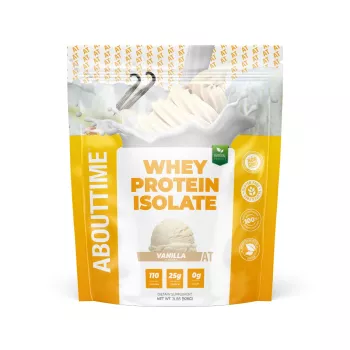 Abouttime Whey Protein Isolate, Izolat Proteic Din Zer Cu Aroma De Vanilie, 928 G