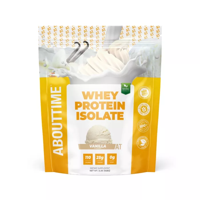 Abouttime Whey Protein Isolate, Izolat Proteic Din Zer Cu Aroma De Vanilie, 928 G Abouttime Whey Protein Isolate, Izolat Proteic Din Zer Cu Aroma De Vanilie, 928 G