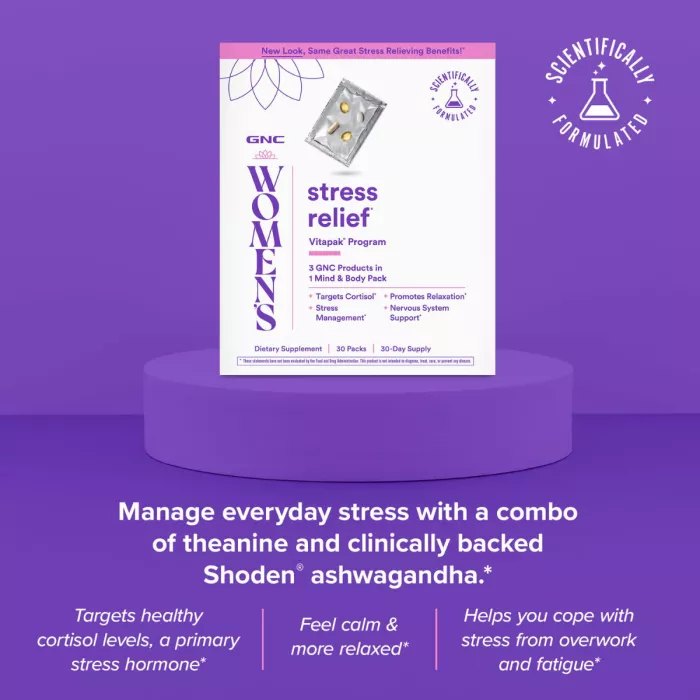 Gnc Women's Vitapak Stress Relief , Program Pentru Reducerea Stresului, 30 Pachetele