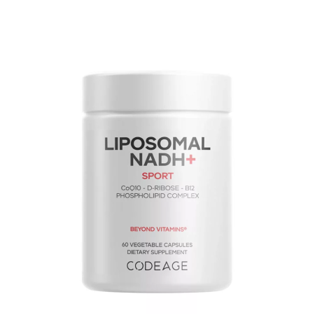 Codeage  Liposomal Nadh+, Coq10, B12 Si D-riboza, Suport Avansat Pentru Energie Celulara, 60 Cps