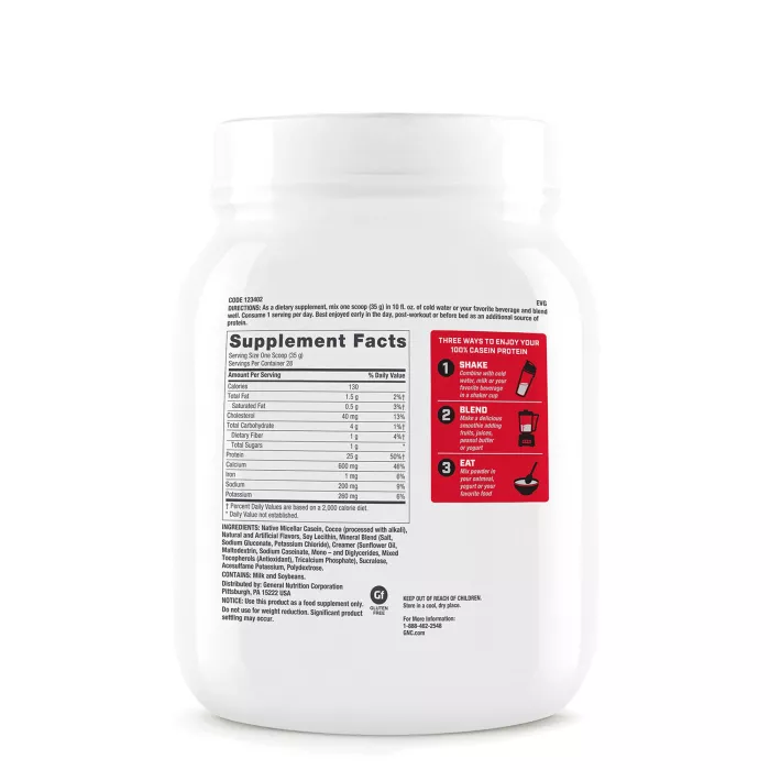 Gnc Pro Performance 100% Casein, Cazeina, Cu Aroma De Ciocolata, Testata Antidoping, 980g Gnc Pro Performance 100% Casein, Cazeina, Cu Aroma De Ciocolata, Testata Antidoping, 980g