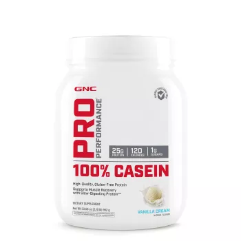 Gnc Pro Performance 100% Casein, Cazeina, Cu Aroma De Vanilie, Testata Antidoping, 994g Gnc Pro Performance 100% Casein, Cazeina, Cu Aroma De Vanilie, Testata Antidoping, 994g