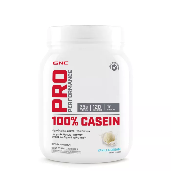 Gnc Pro Performance 100% Casein, Cazeina, Cu Aroma De Vanilie, Testata Antidoping, 994g Gnc Pro Performance 100% Casein, Cazeina, Cu Aroma De Vanilie, Testata Antidoping, 994g