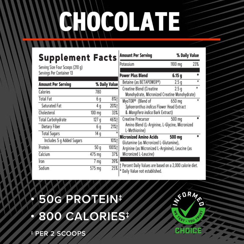 Amp Mass Xxx, gainer proteic cu aroma de ciocolata (2730 G), GNC Live Well