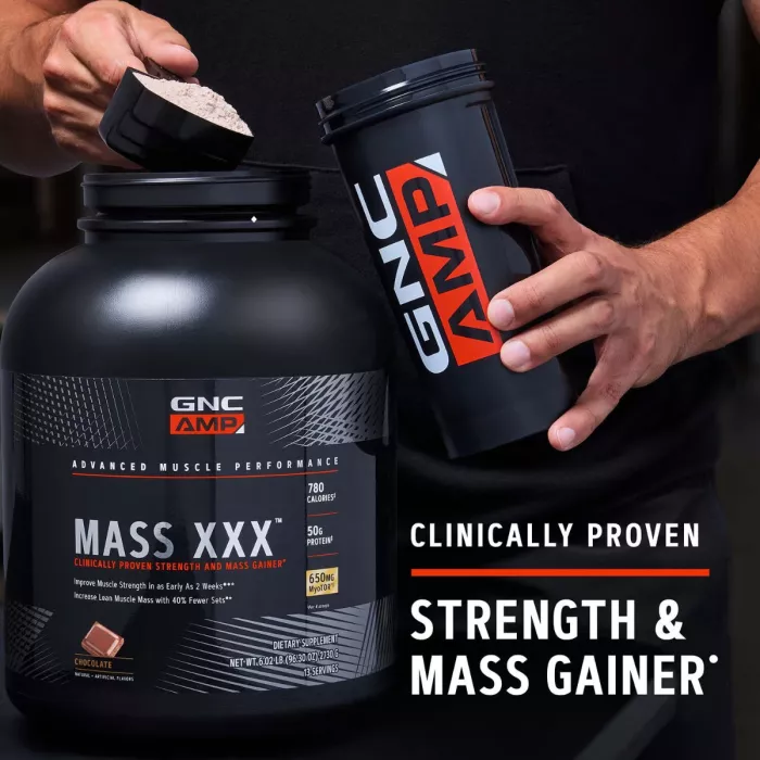 Gnc Amp Mass Xxx, Gainer Proteic Cu Aroma De Ciocolata, 2730 G Gnc Amp Mass Xxx, Gainer Proteic Cu Aroma De Ciocolata, 2730 G